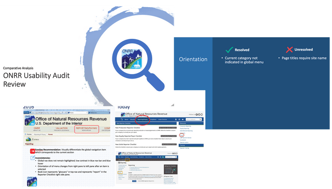 Comparative Analysis: Survey data vs. current state of ONRR.gov